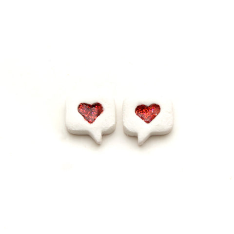 Love Message Stud Earrings