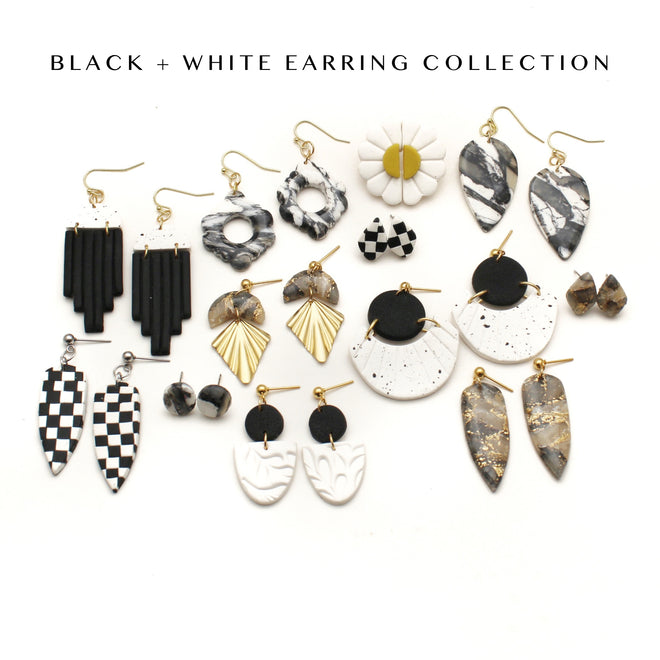 {Black + White Earring} Collection