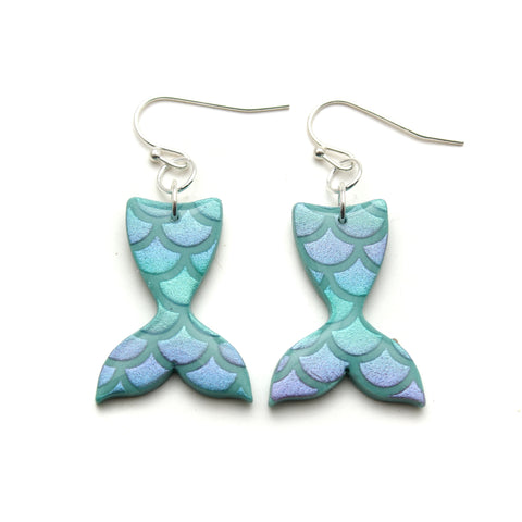 Mermaid Tail Polymer Clay Earrings