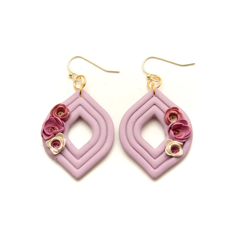 Wildflowers Floral Aster Ellis Dangle Earrings