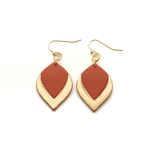 Cinnamon and Gold Harper Dangle Earrings