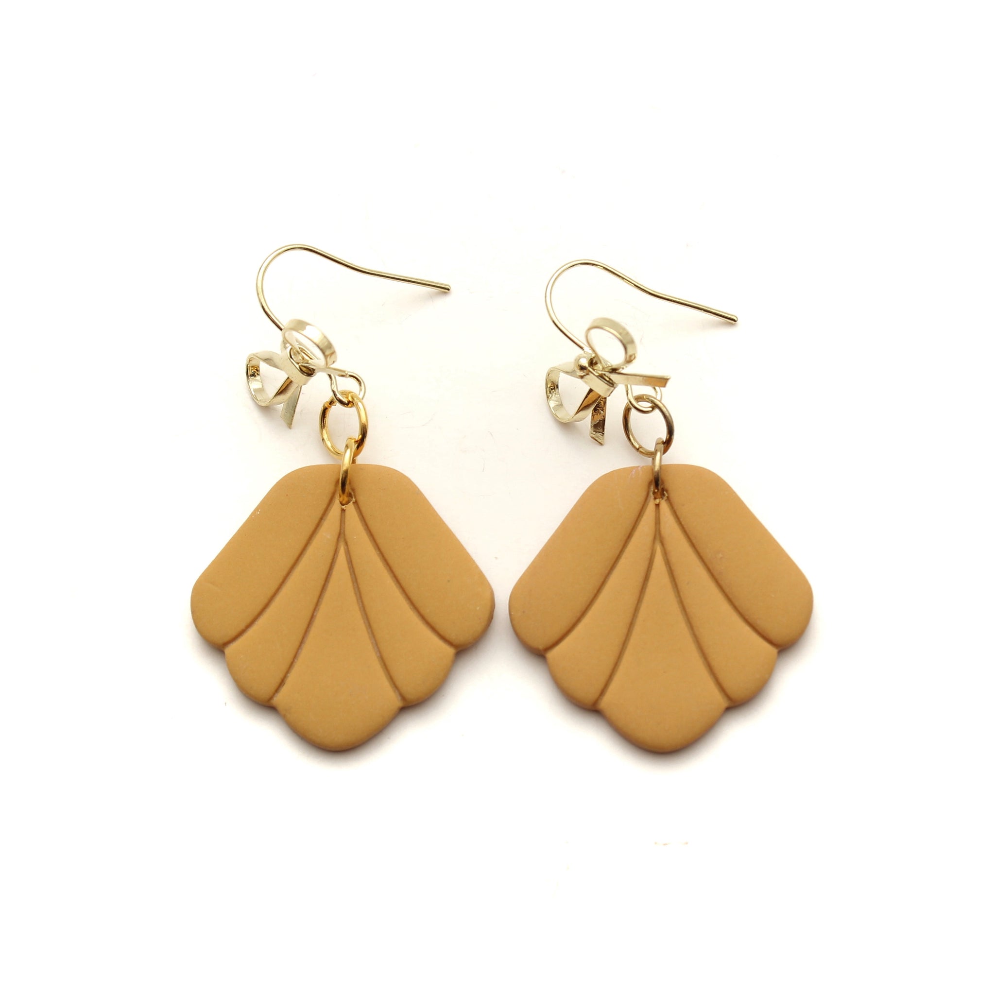 Pollen Penelope with Bow Top Hook Earrings