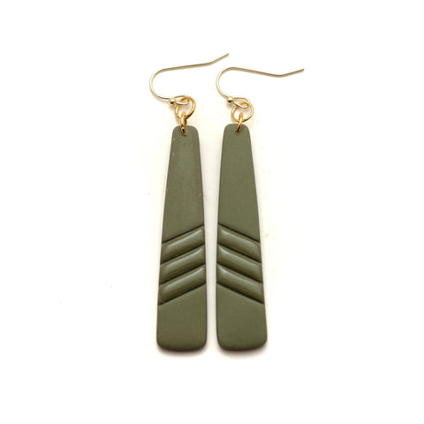 Crocodile Embossed Colins Earrings