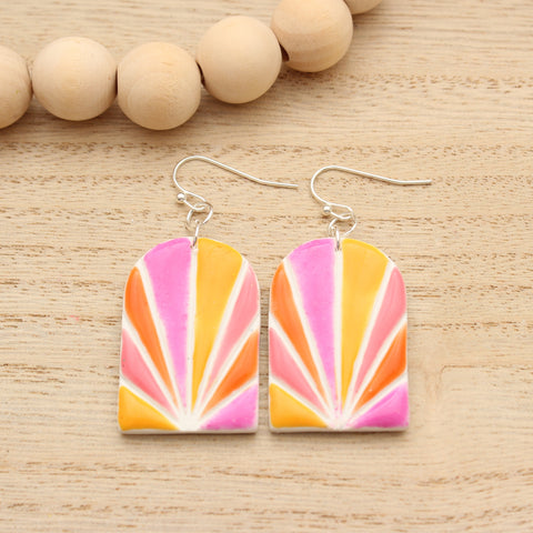 Glazed Summer Sunset Earrings