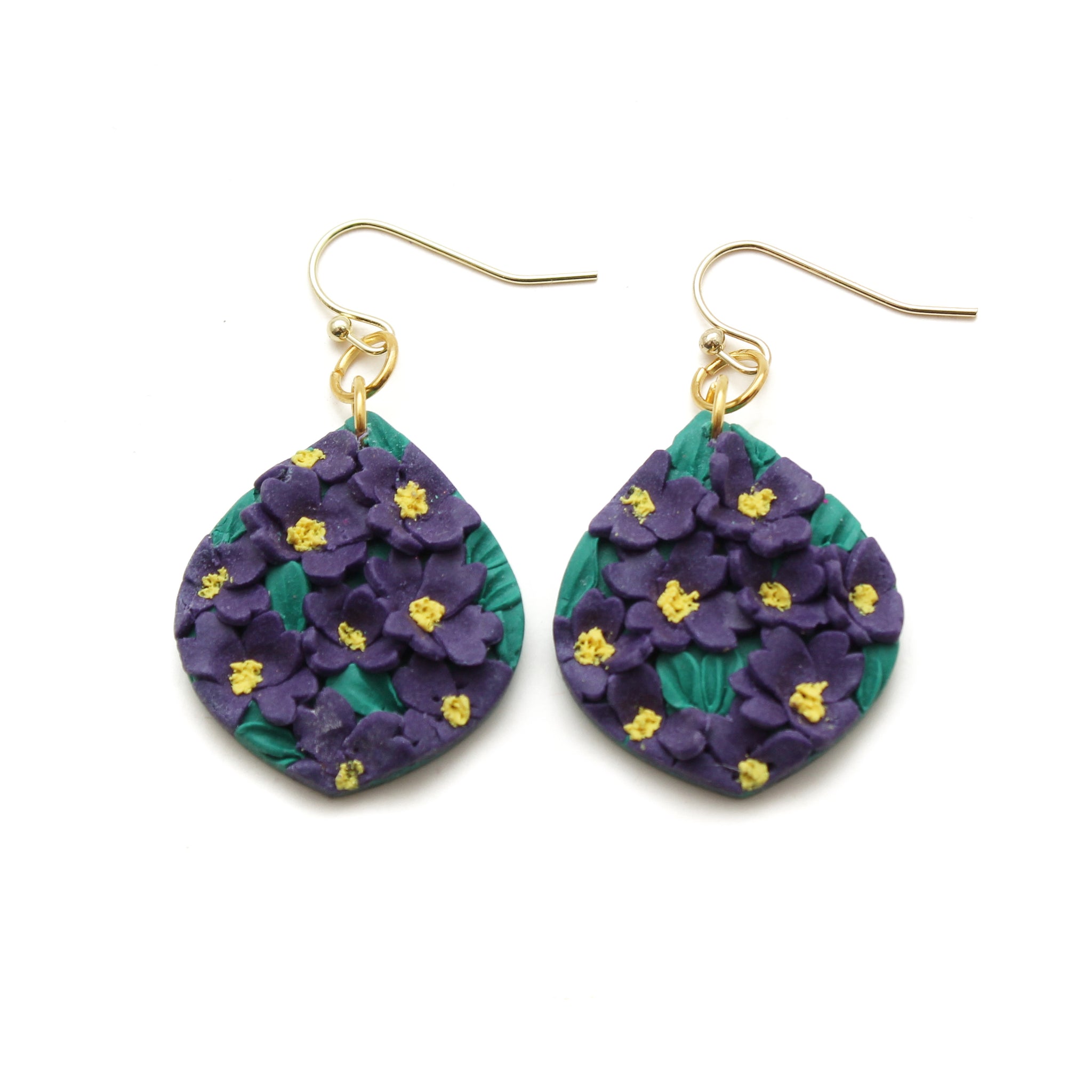 Violet Floral Rachael Earrings