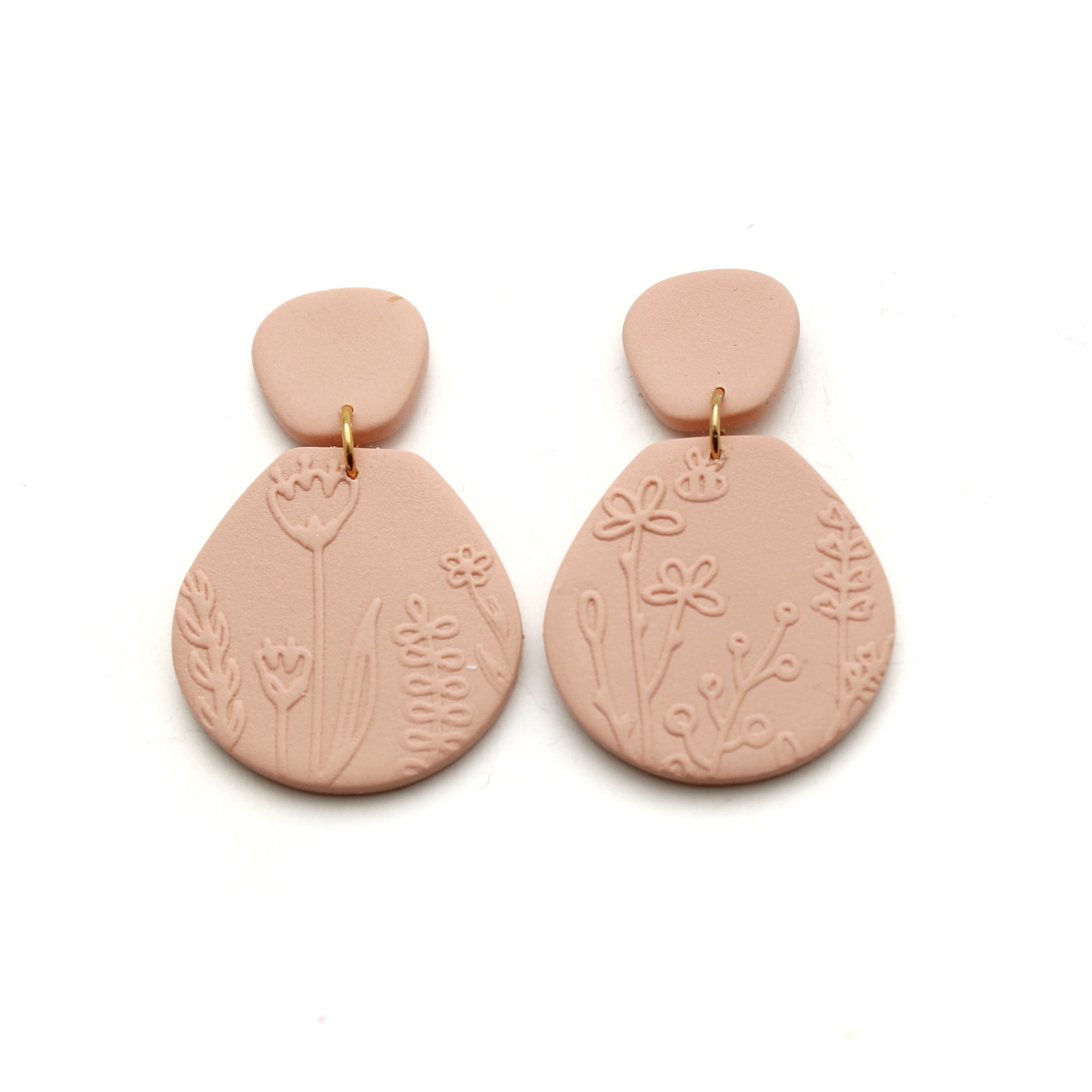 Blush Garden Embossed Earrings