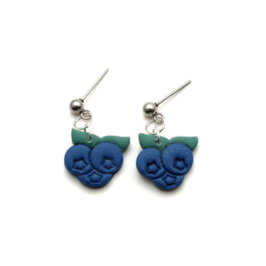 Blueberry Polymer Clay Earrings