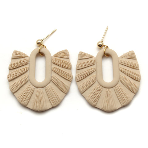 Sand Macrame Sloane Earrings