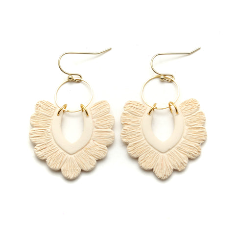 Ivory Macrame Rylee Earrings