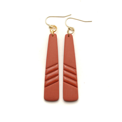 Cinnamon Embossed Colins Earrings