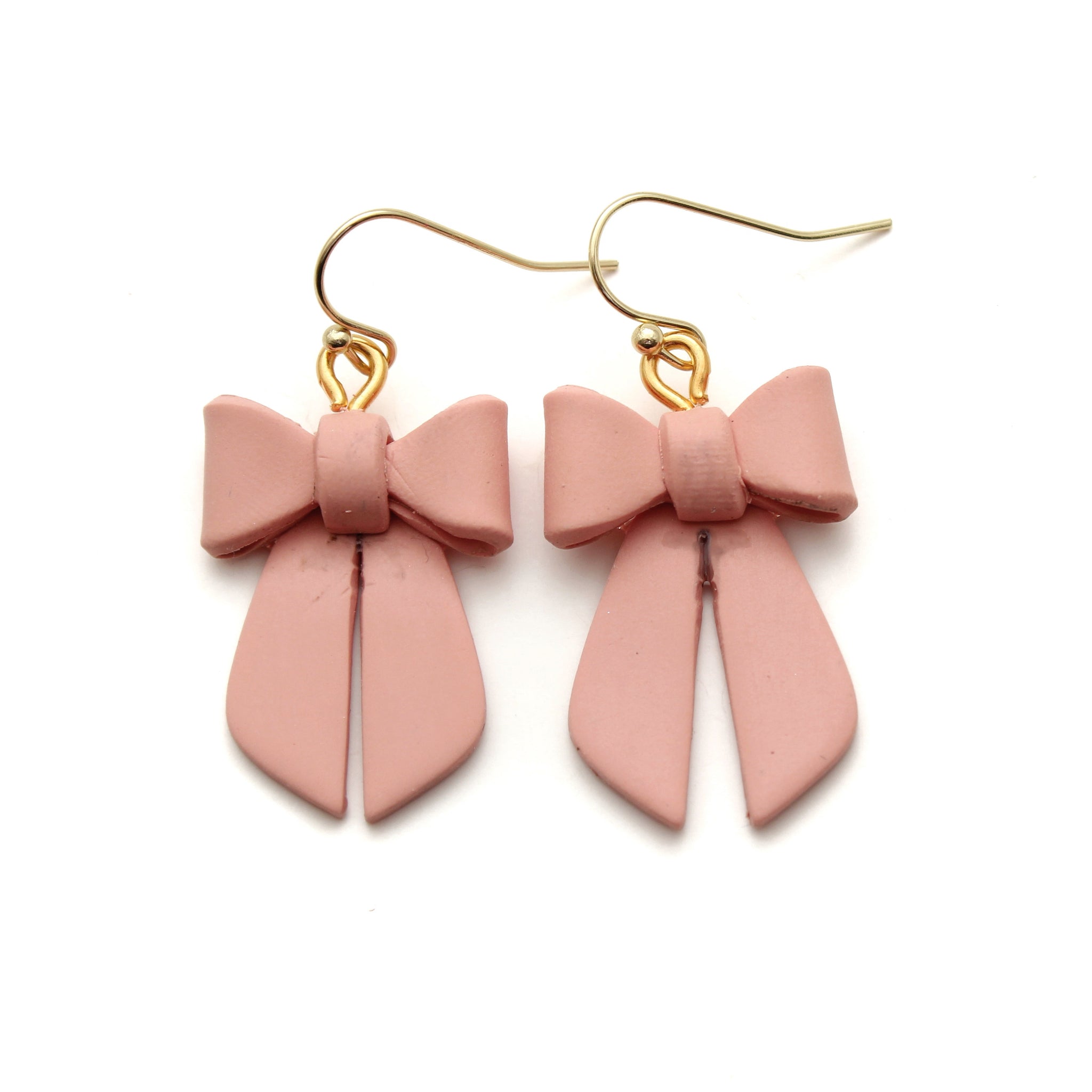 Peachy Keen Bow Dangle Earrings