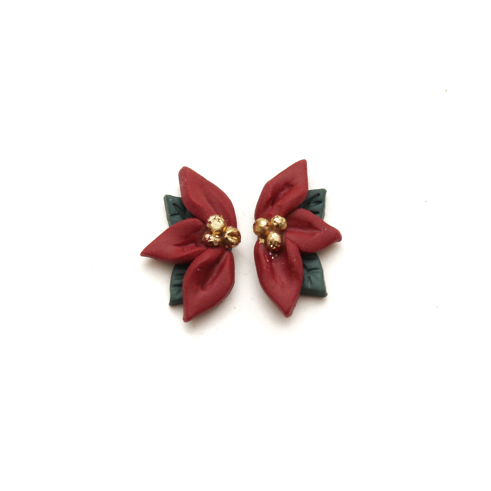 Poinsettia Stud Earrings