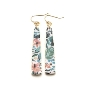 Tropical Print Colins Dangle Earrings