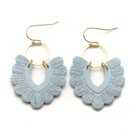 Dusty Blue Macrame Rylee Earrings