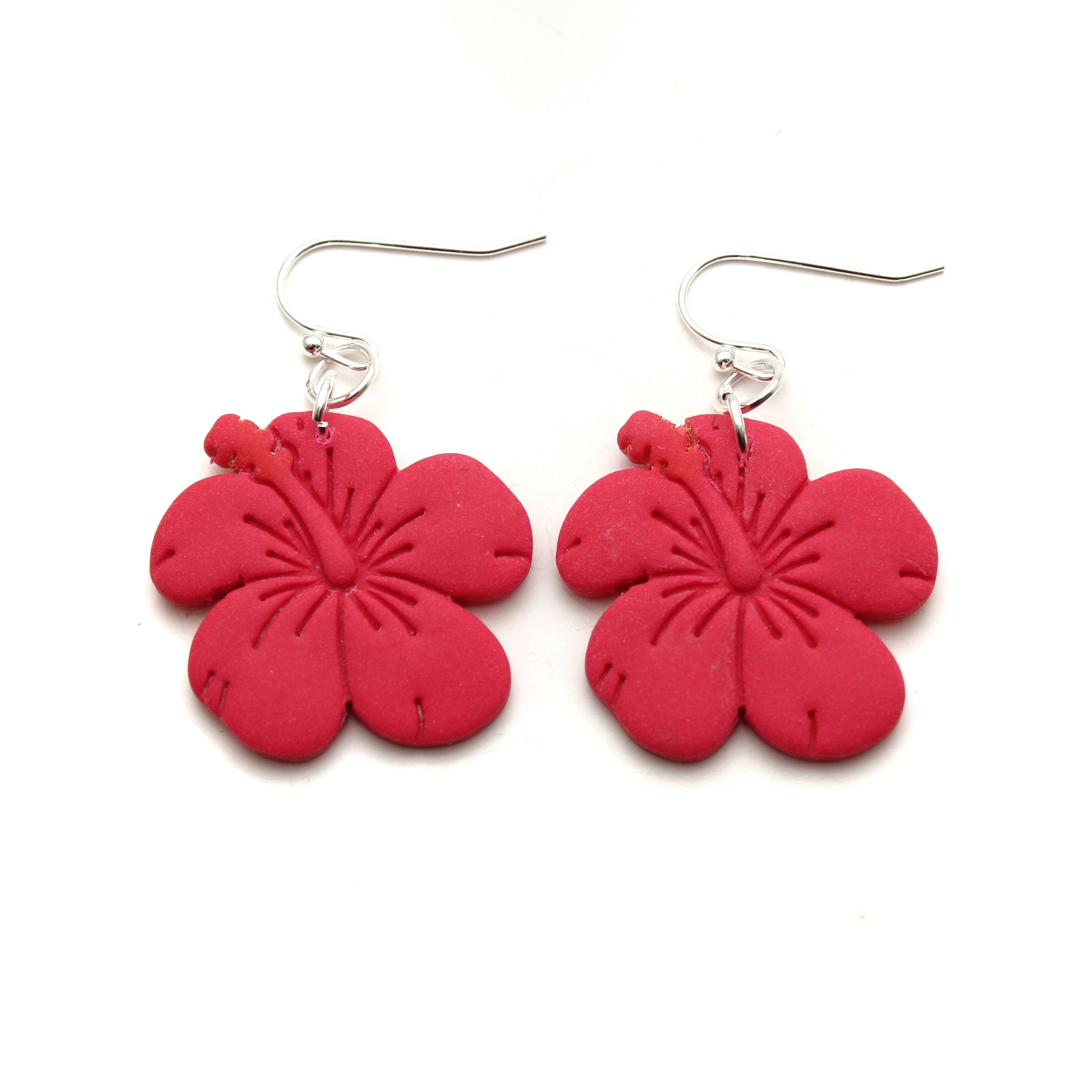 Hibiscus Polymer Clay Earrings