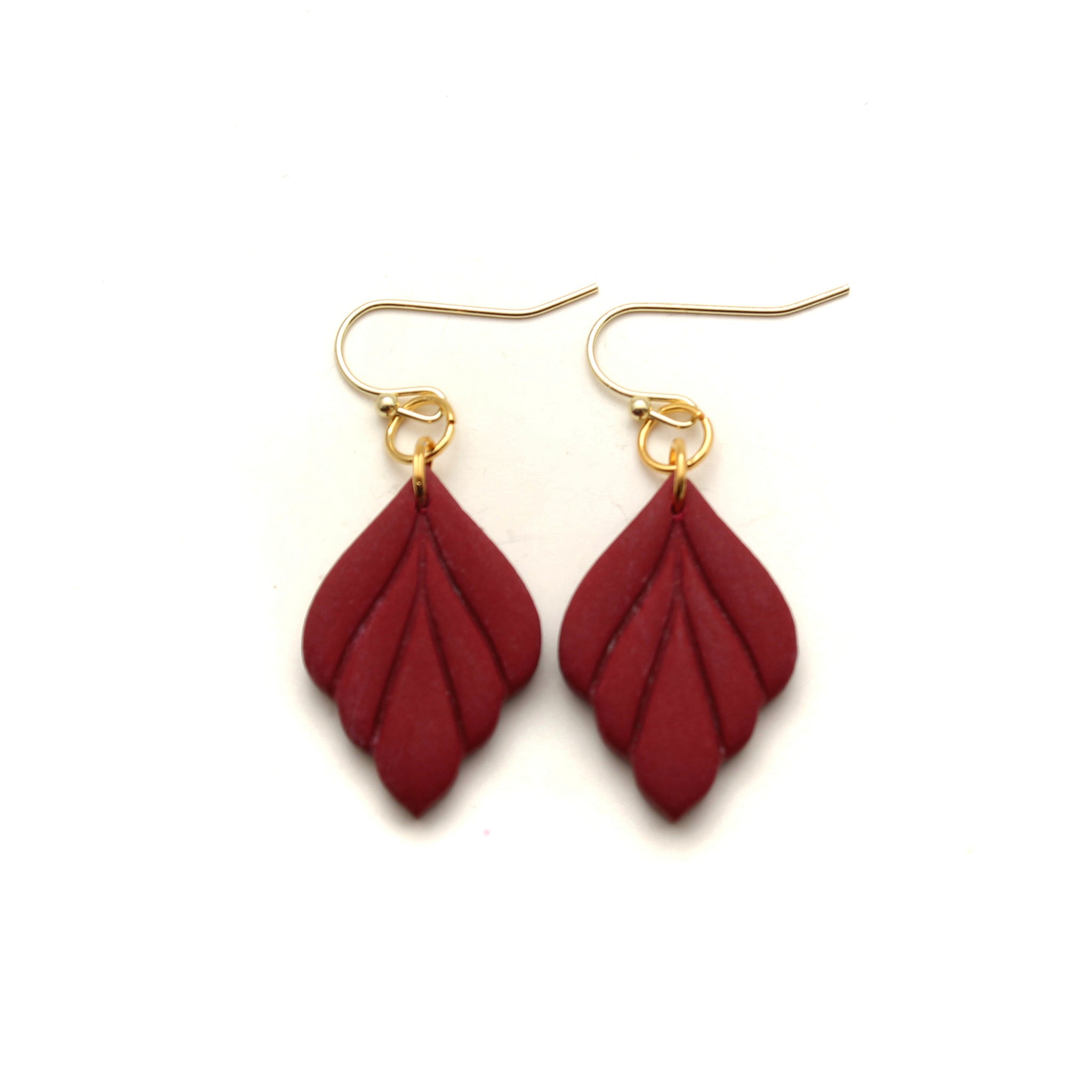 Burgundy Fawn Polymer Clay Earrings