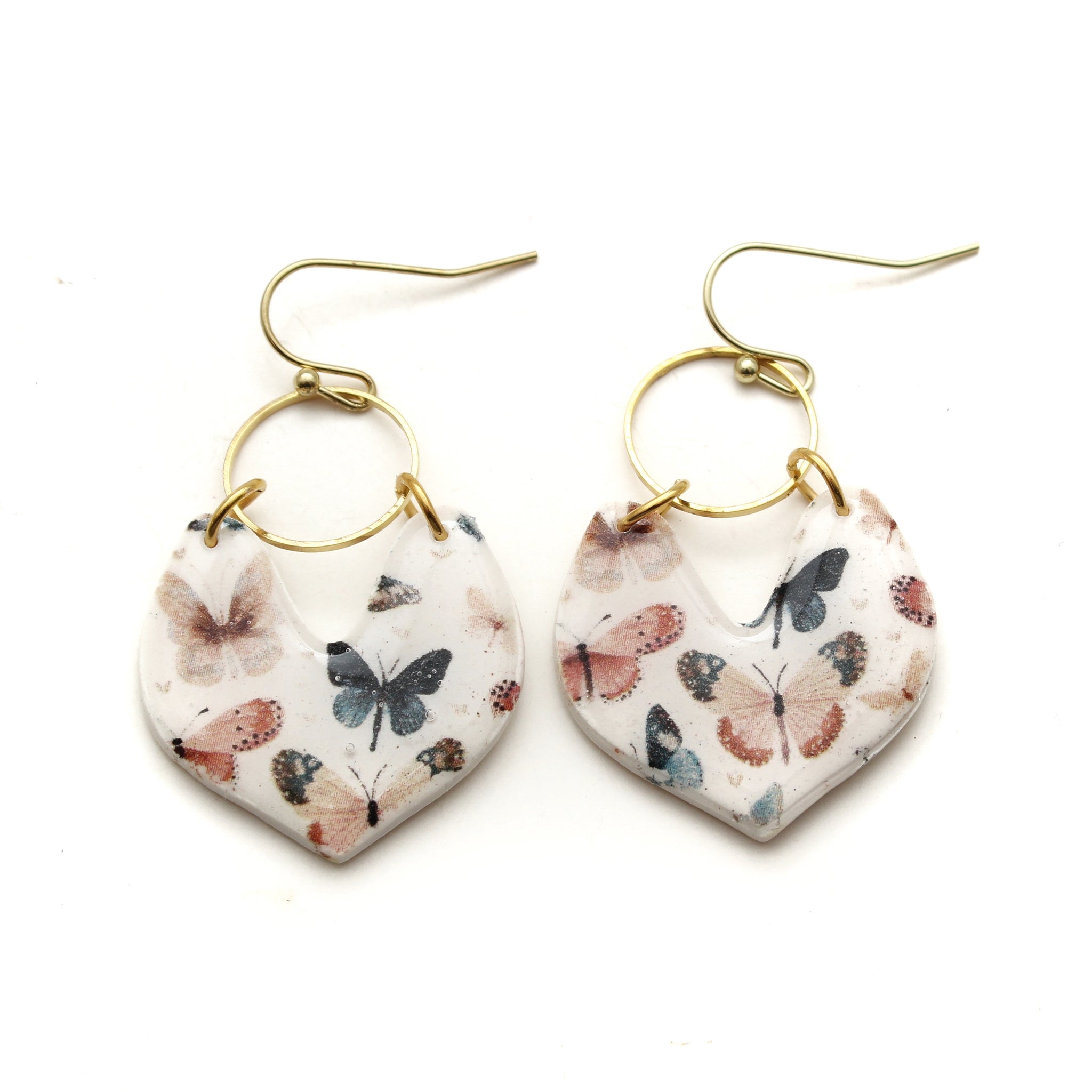 Fall Butterly Print Blair Dangle Earrings