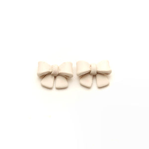 Gardenia Bow Stud Earrings