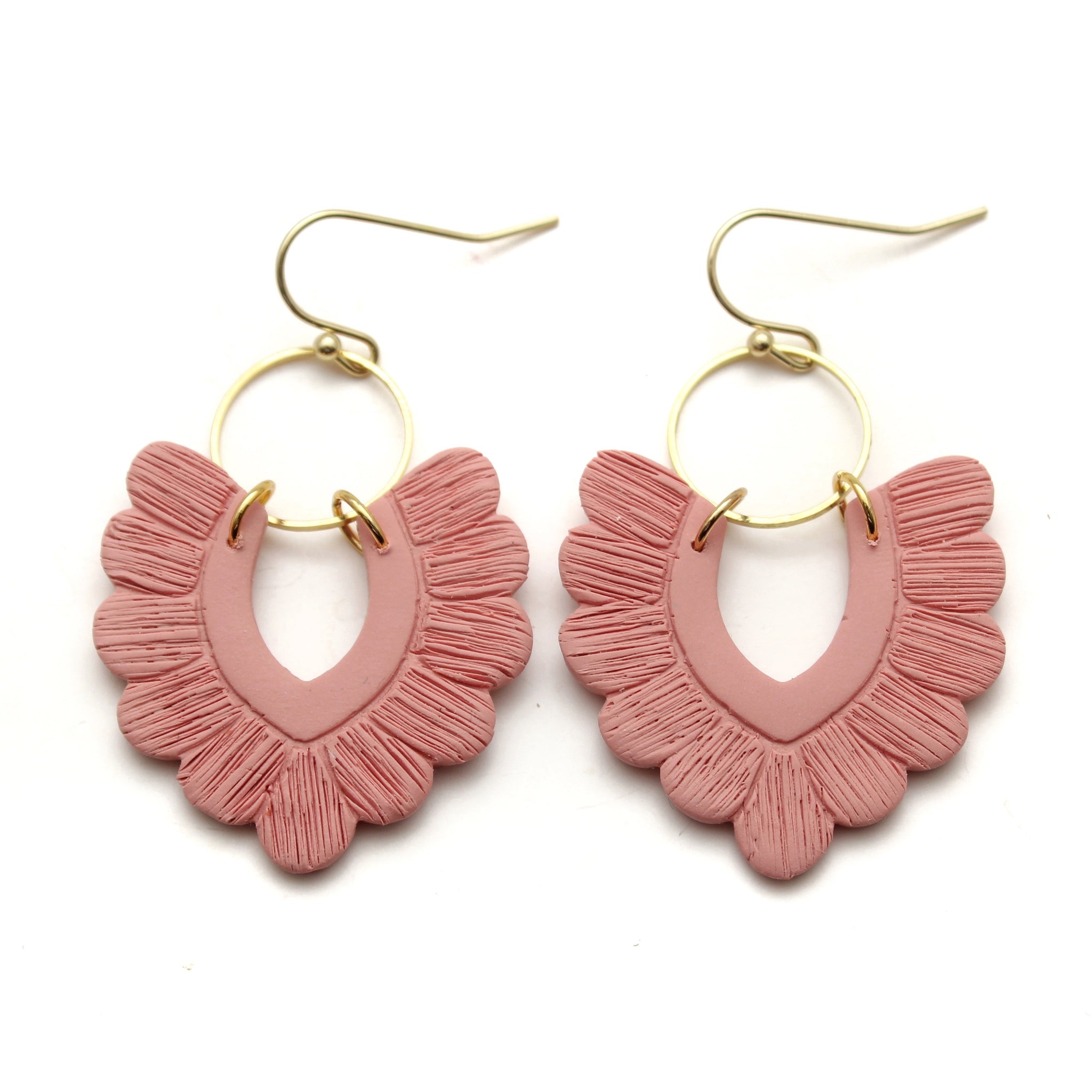 Dusty Pink Macrame Rylee Earrings