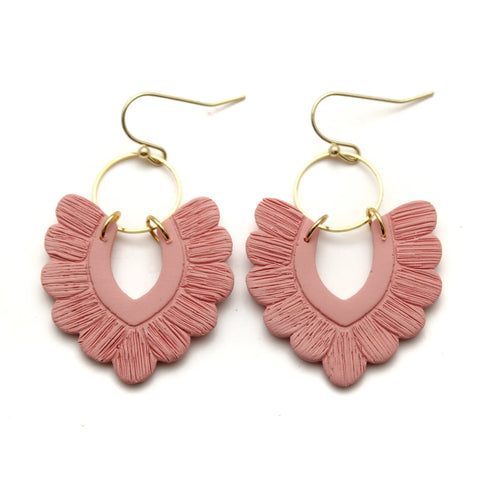 Dusty Pink Macrame Rylee Earrings