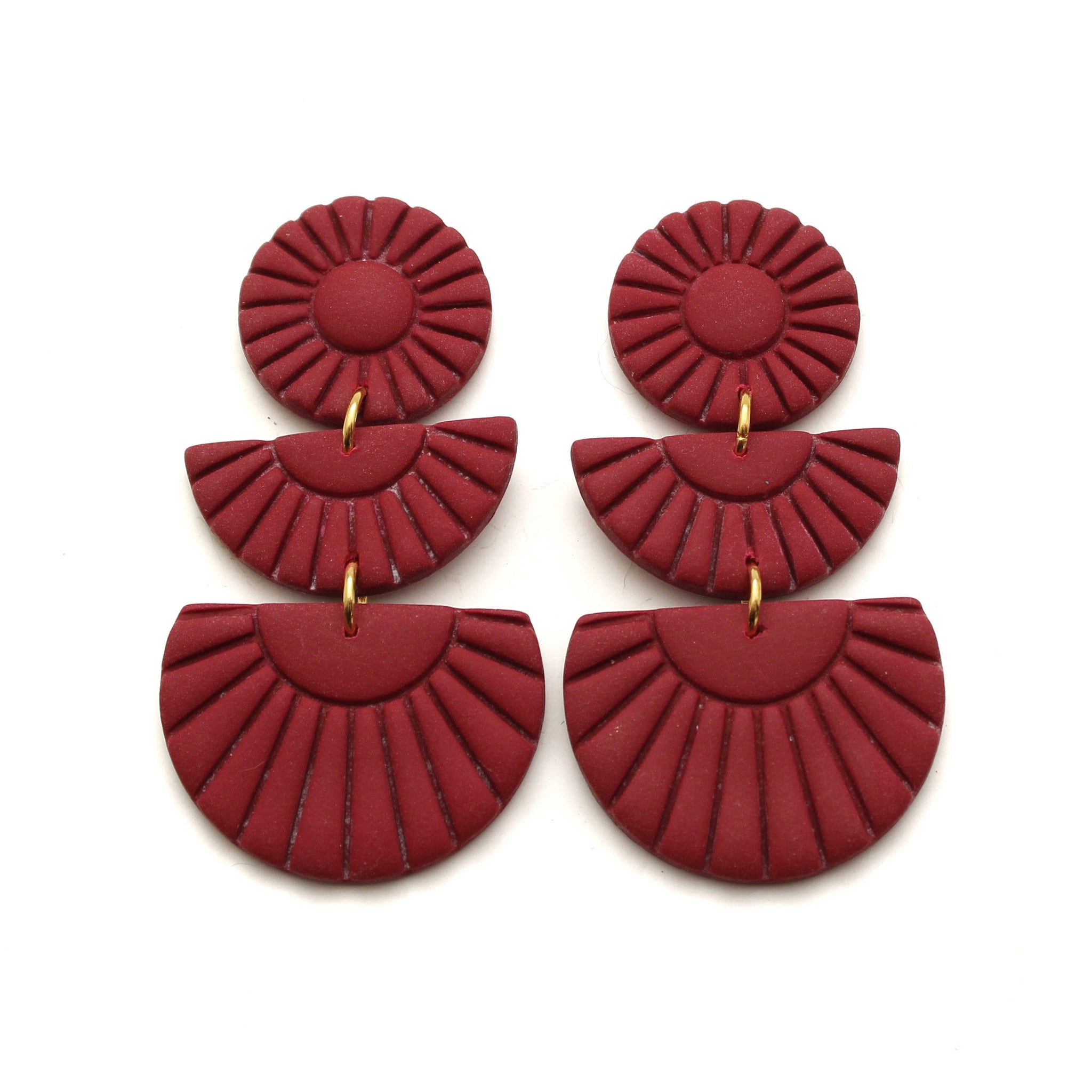 Burgundy Zara Earrings