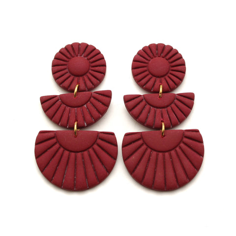 Burgundy Zara Earrings