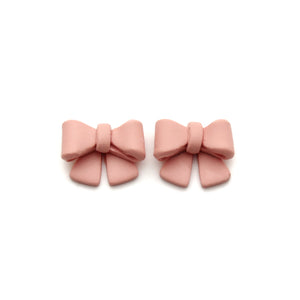 Peachy Keen Bow Stud Earrings