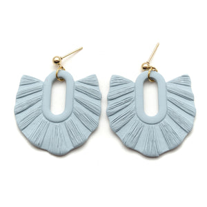 Dusty Blue Macrame Sloane Earrings