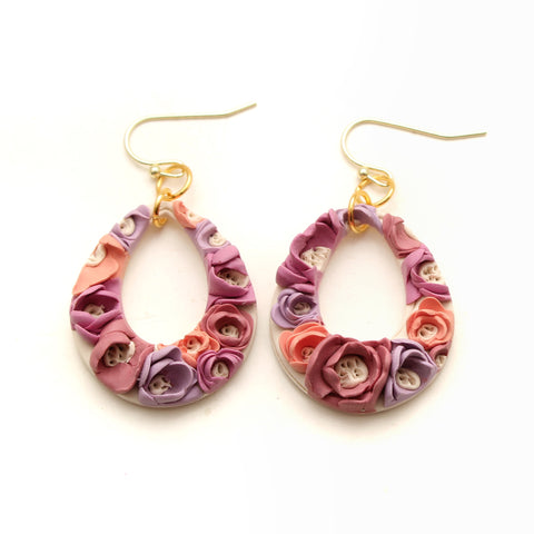 Summer Wildflowers Floral Brigitte Dangle Earrings