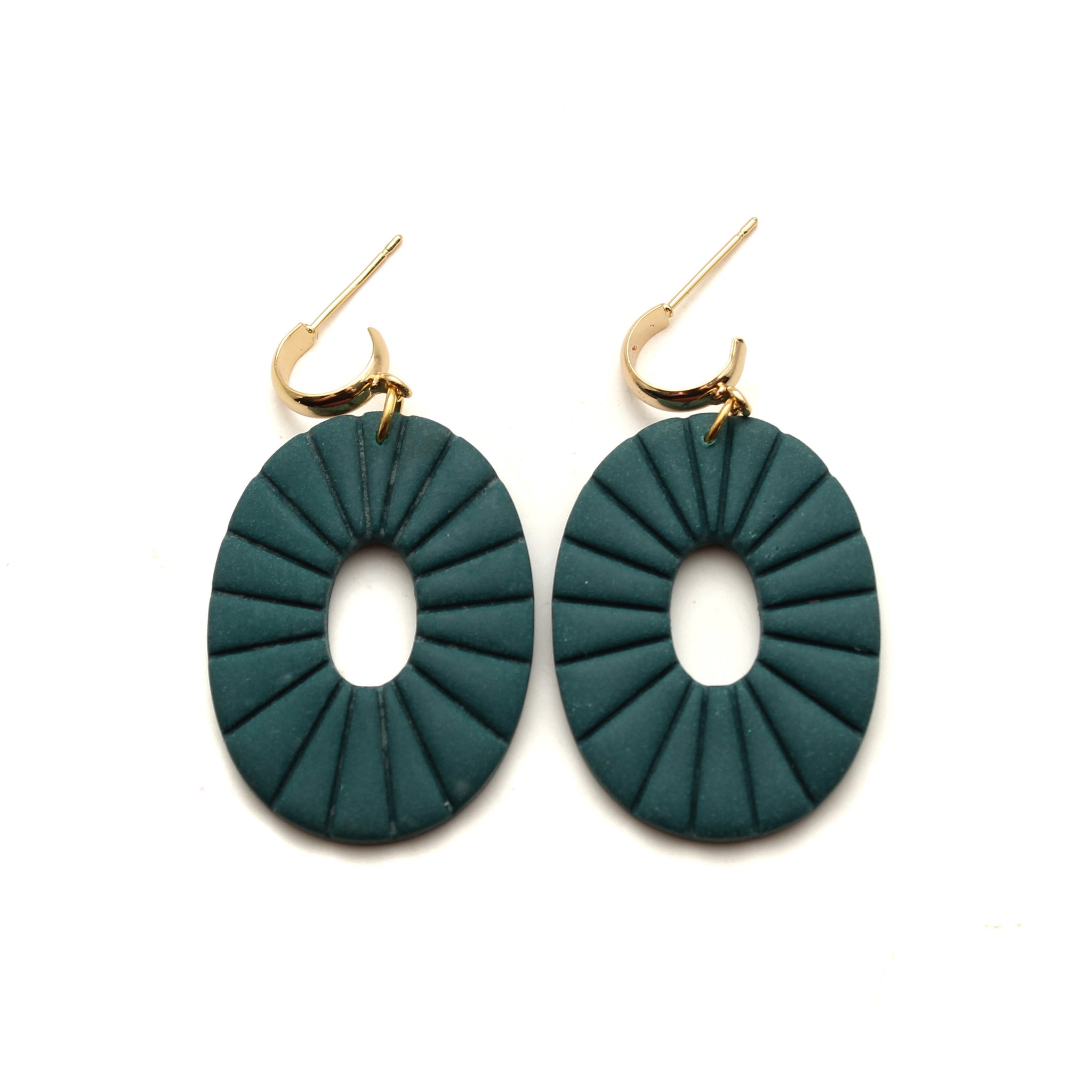 Dark Teal Echo Earrings