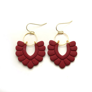 Burgundy Rylee Earrings