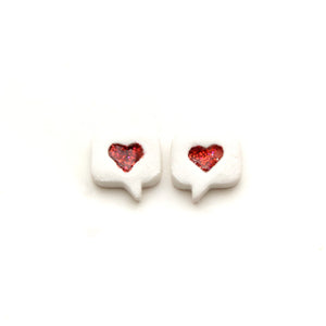 Love Message Stud Earrings