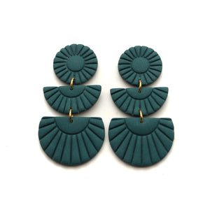 Dark Teal Zara Earrings