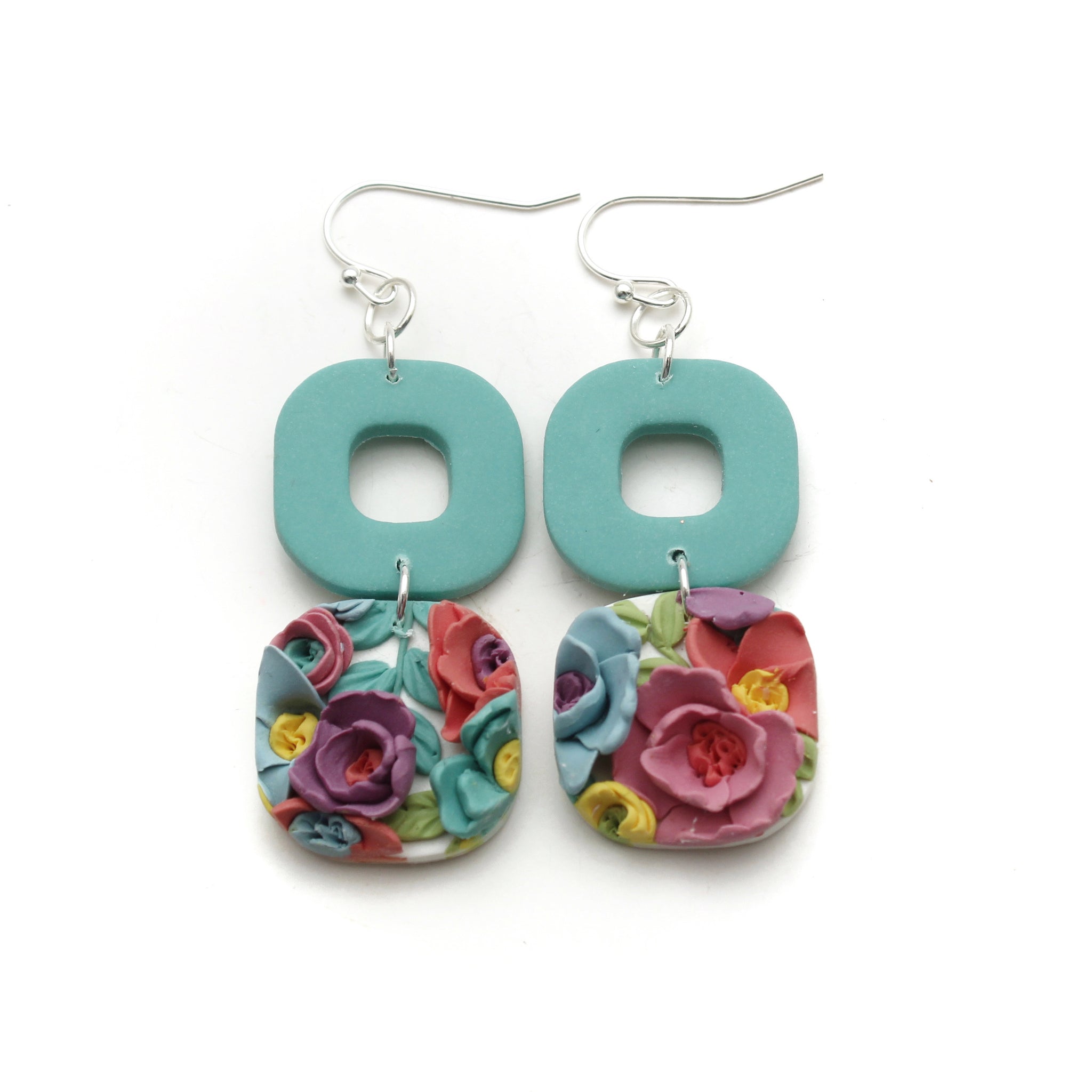 Bright Floral Janet Polymer Clay Earrings