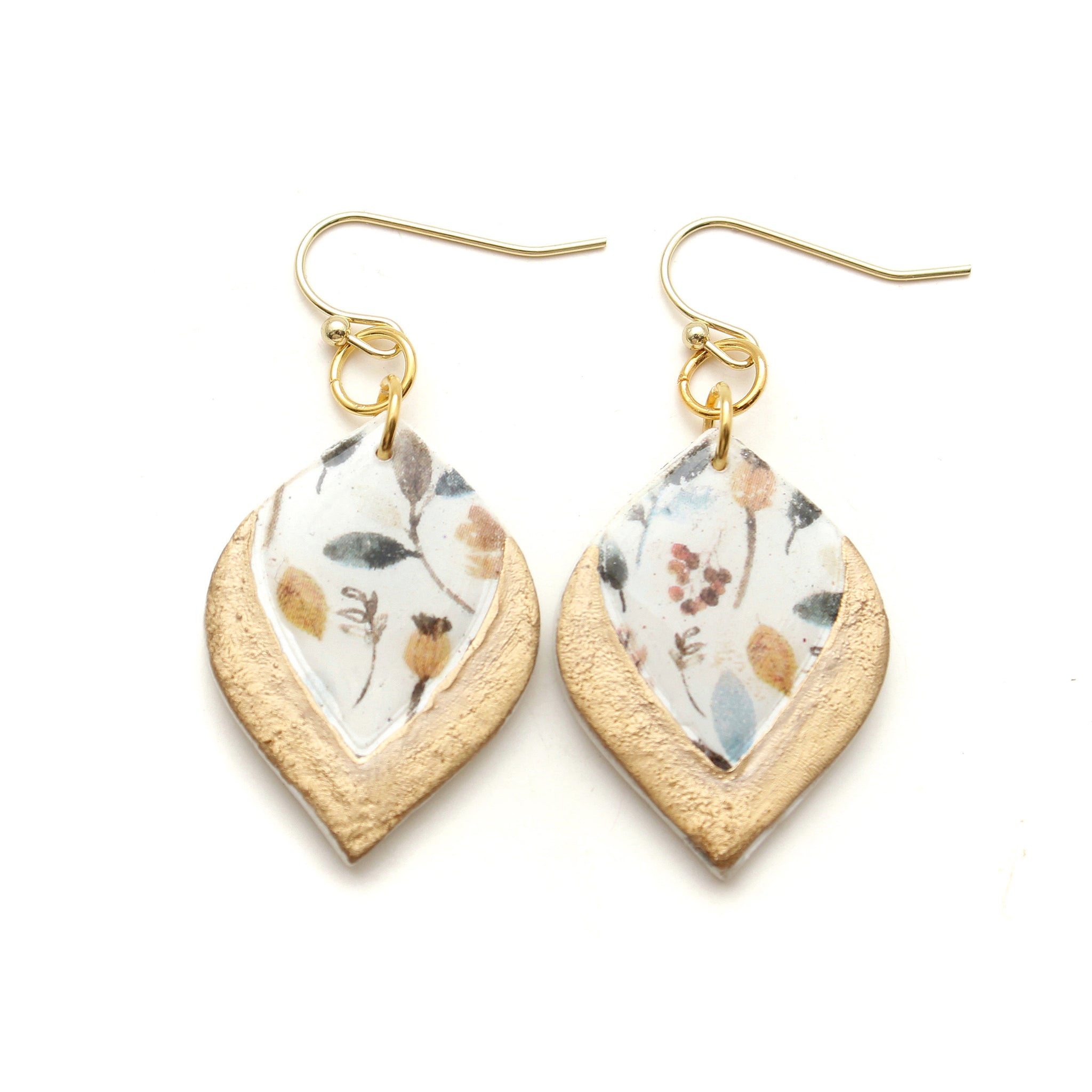 Fall Floral Watercolor Harper Earrings