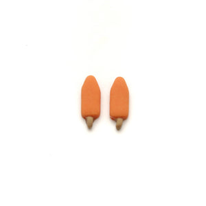 Orange Popsicle Stud Earrings