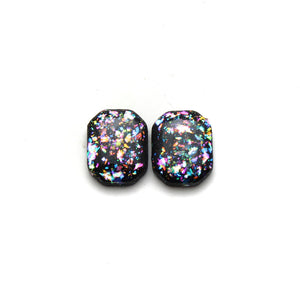 Black Opal Stud Earrings