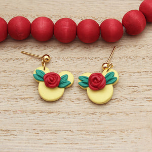 Rose Small Mouse Earrings