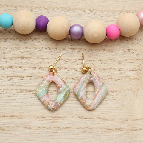 Rainbow Agate Scrappy Judy Dangle Earrings