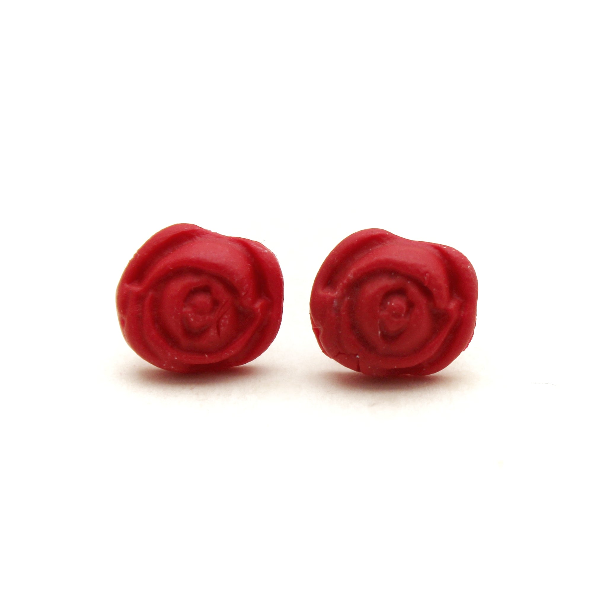 Red Rose Stud Earrings - Valentine's