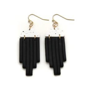 Black + White Natalie Dangle Earrings