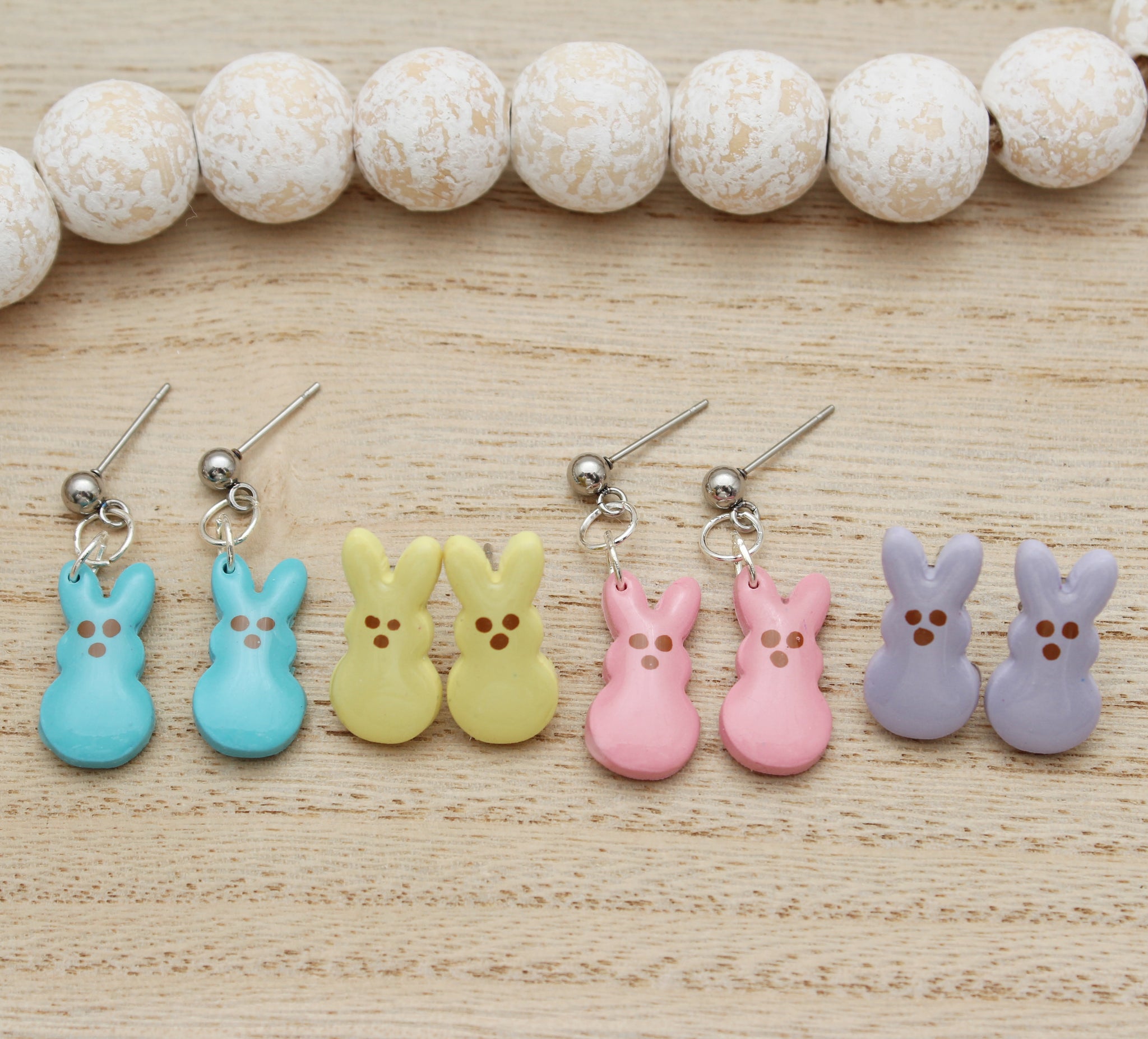 Marshmallow Bunny Earrings