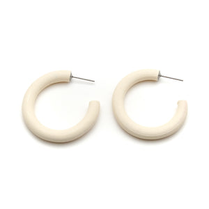 Ivory Hoop Earrings