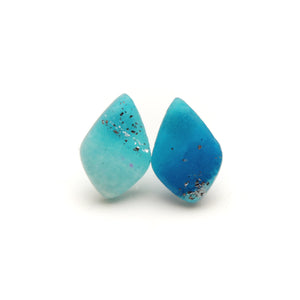 Icy Blue Gradient Diamond Stud Earrings