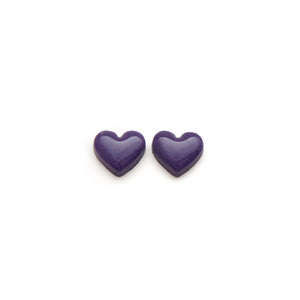 Purple Heart Stud Earrings