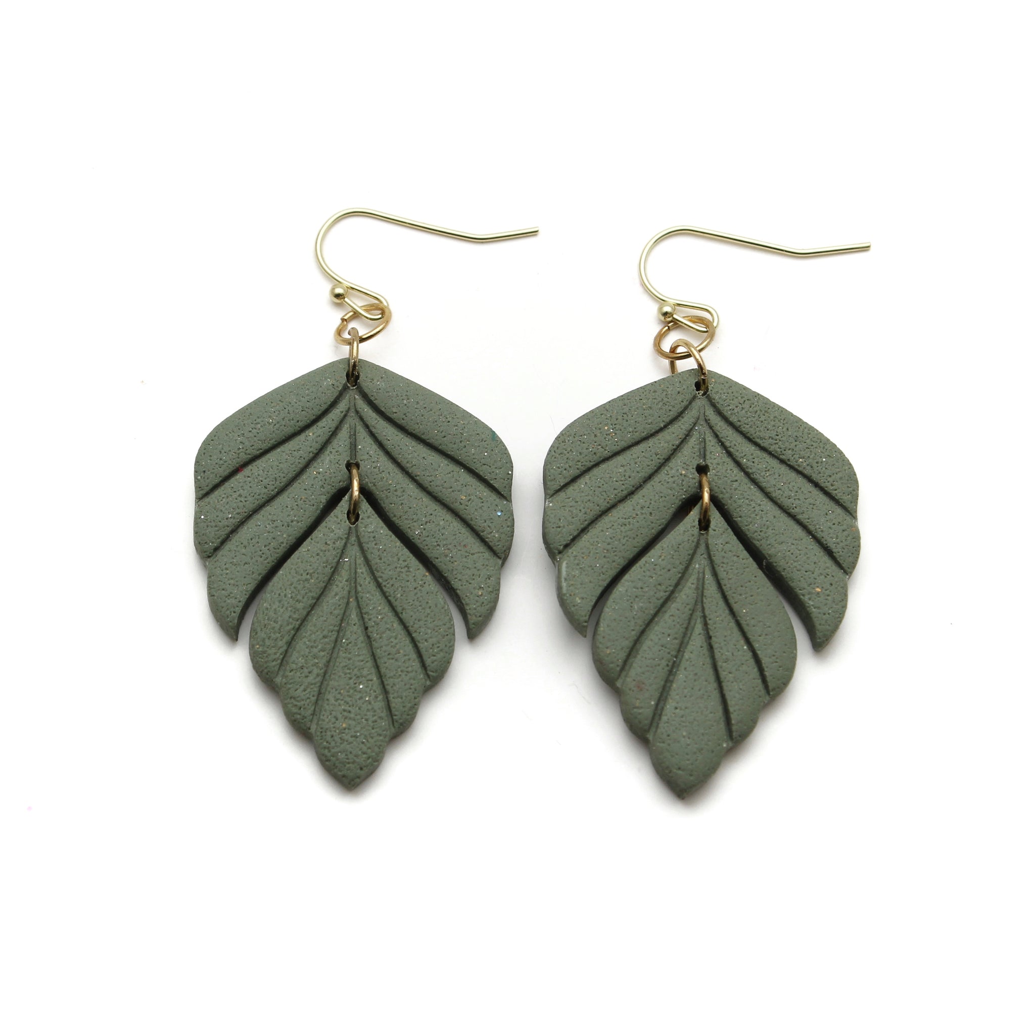 Sage Foliage Dangle Earrings