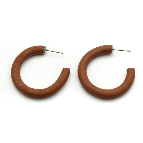 Brown Hoop Earrings