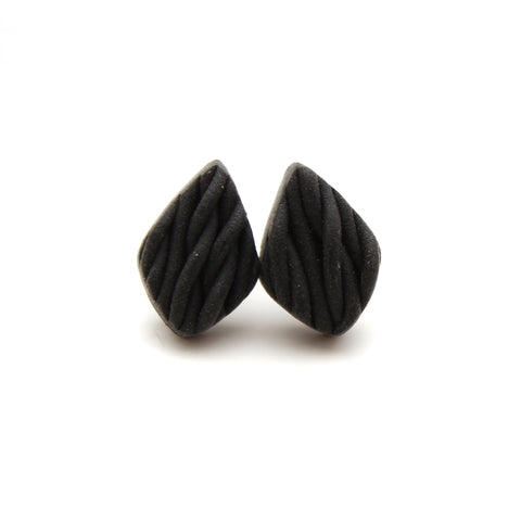 Black Sweater Weather Diamond Stud Earrings