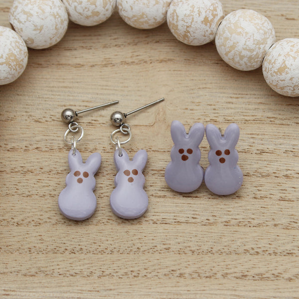 Marshmallow Bunny Earrings